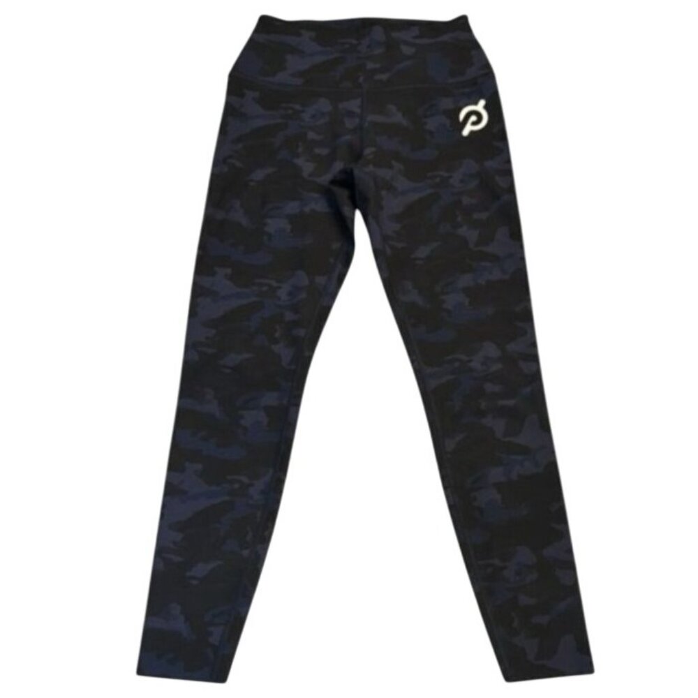 Peloton Cadent Reversible High Rise Camo Leggings Tights Activewear Blue XXL